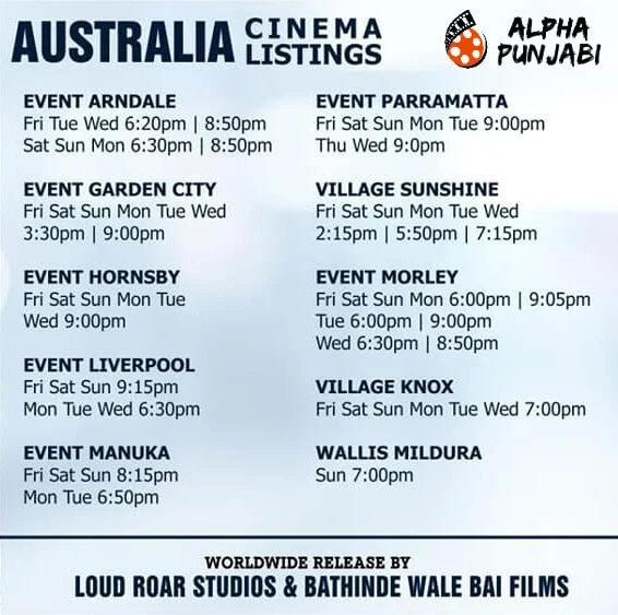 Australia Cinema Listings