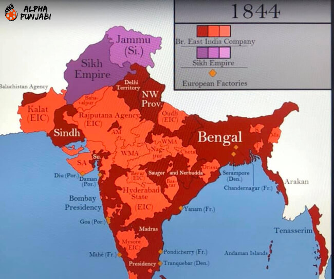 Sikh Empire Map